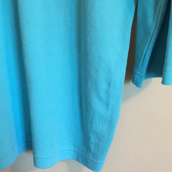 Pretty V neck turquoise three quarter length sleeve tee, excellent condition! - Picture 13 of 16